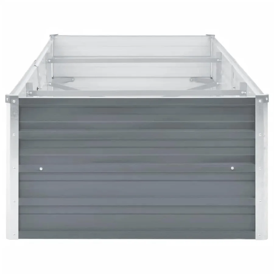 Lit surélevé de jardin Acier galvanisé 240x80x45 cm Gris - 4