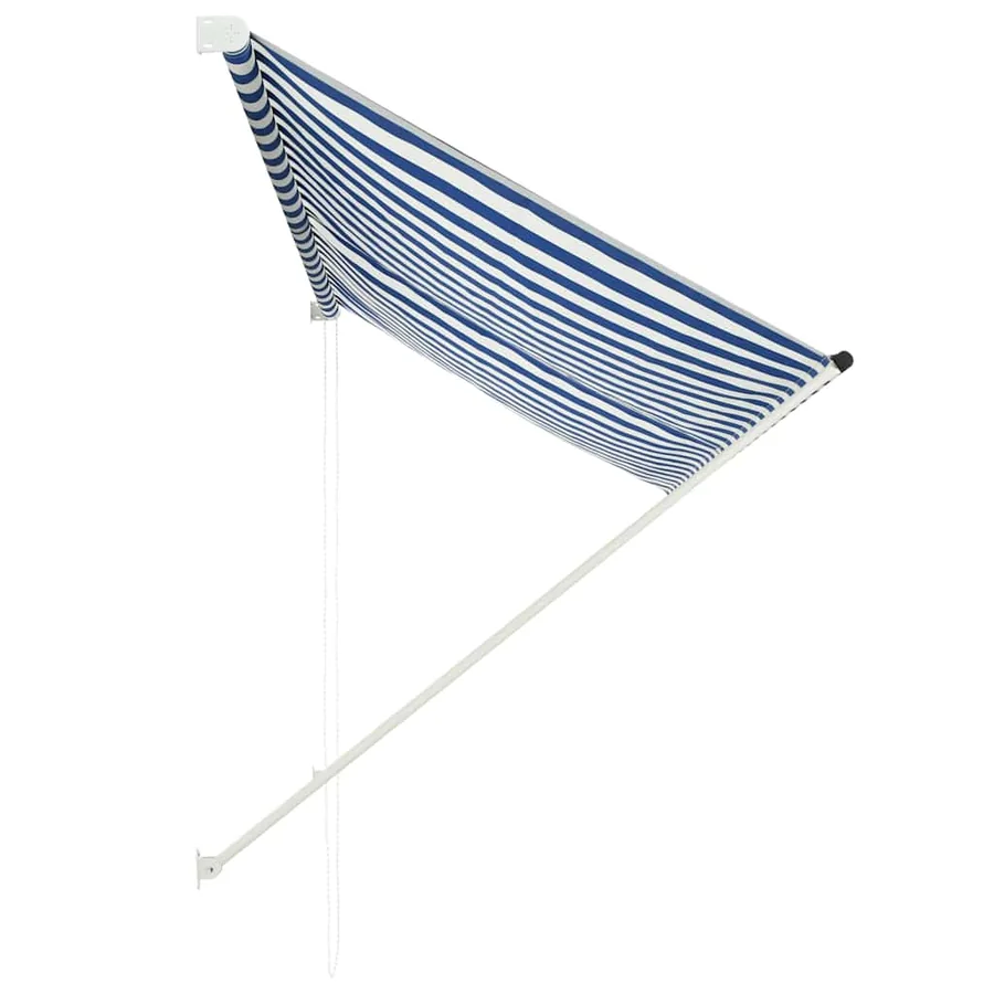 Auvent rétractable 250x150 cm Bleu et blanc - 3
