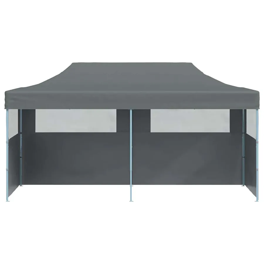Tente de réception pliable avec parois 3x6 m anthracite - 4