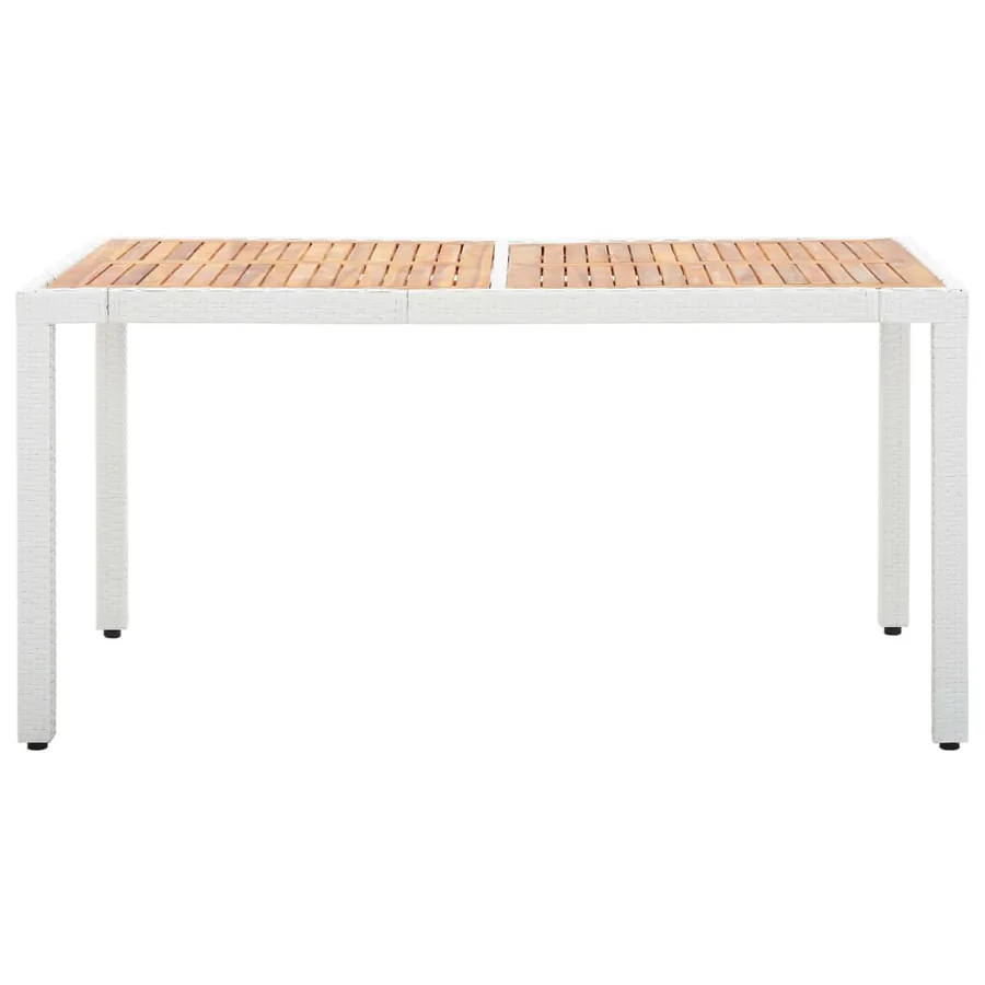 Salon de jardin 7 pcs résine tressée blanc - 3
