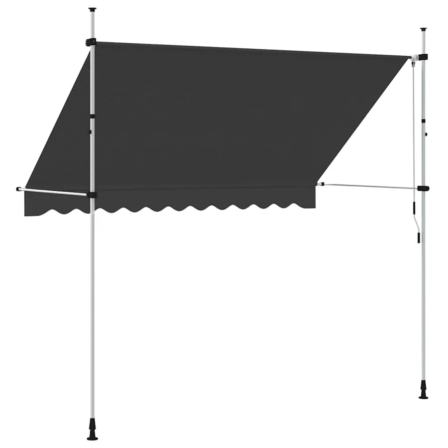 Auvent manuel rétractable 300 cm Anthracite - 5