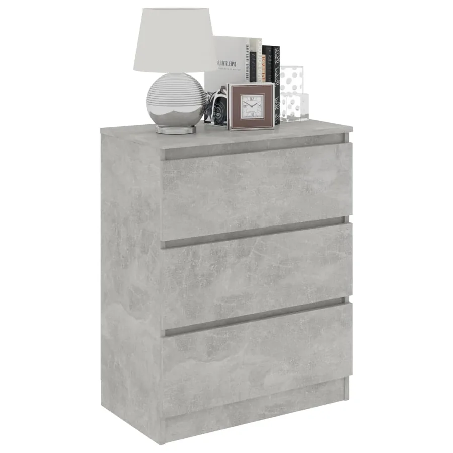 Buffet Gris béton 60x35x76 cm Bois d'ingénierie - 3