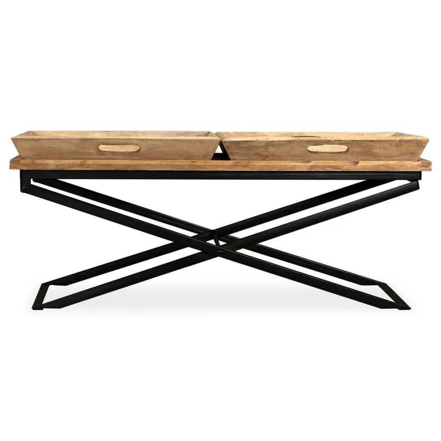 Table basse Bois de manguier massif 110x55x42 cm - 5