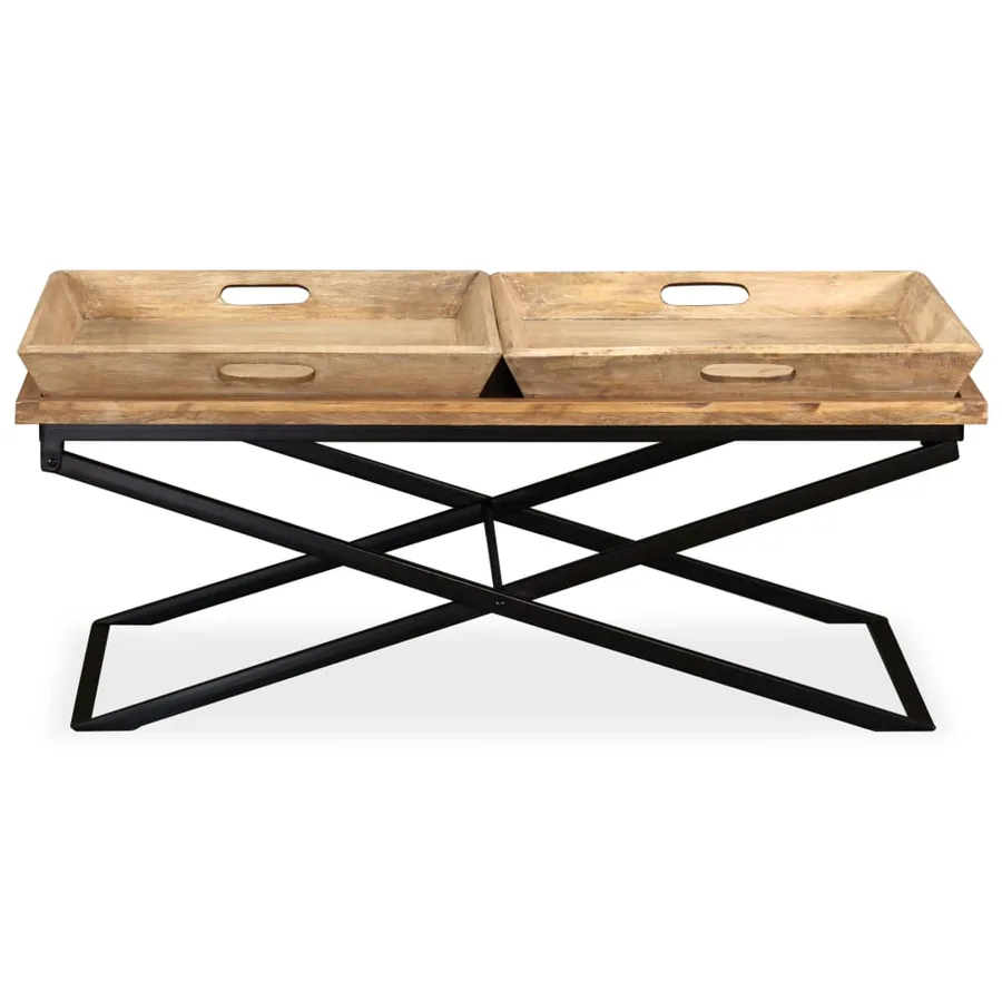 Table basse Bois de manguier massif 110x55x42 cm - 6