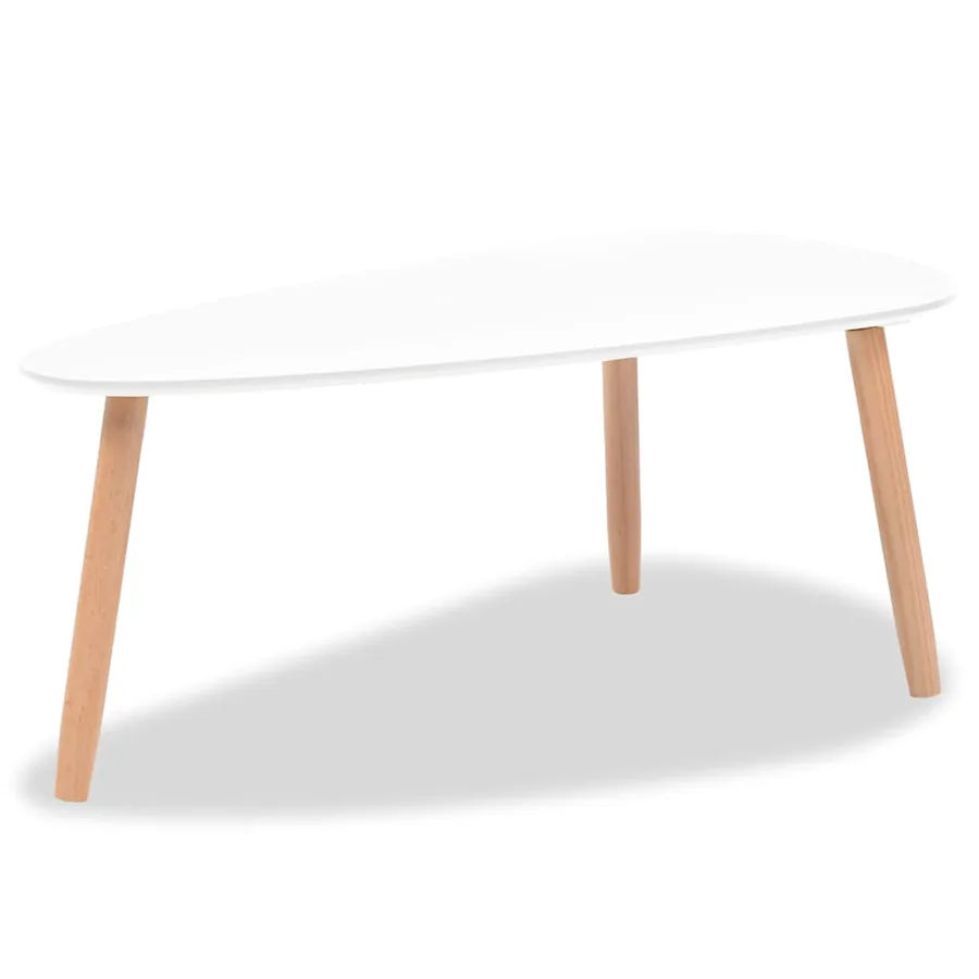 Ensemble de tables basses 2 pcs Bois de pin massif Blanc - 7