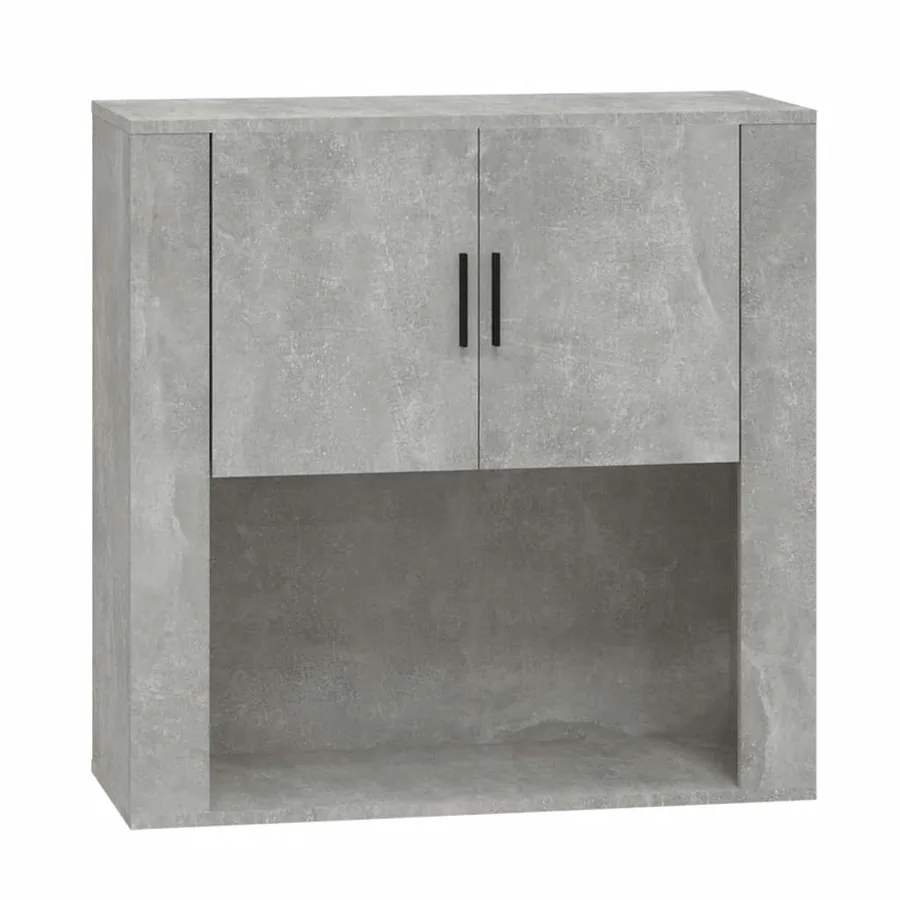 Armoire murale Gris béton 80x33x80 cm Bois d'ingénierie - 2