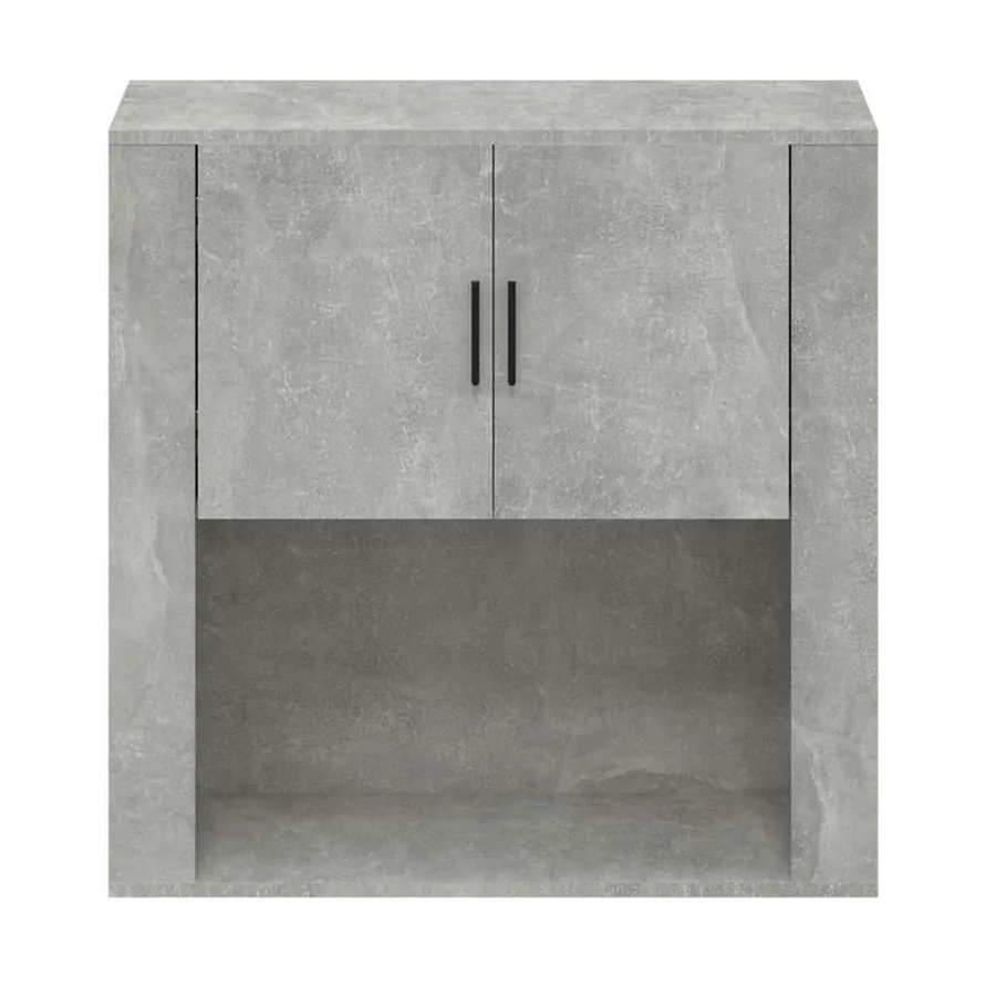 Armoire murale Gris béton 80x33x80 cm Bois d'ingénierie - 3