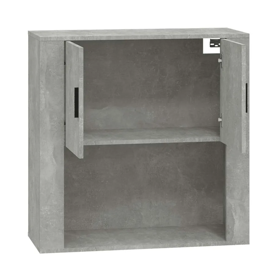 Armoire murale Gris béton 80x33x80 cm Bois d'ingénierie - 4