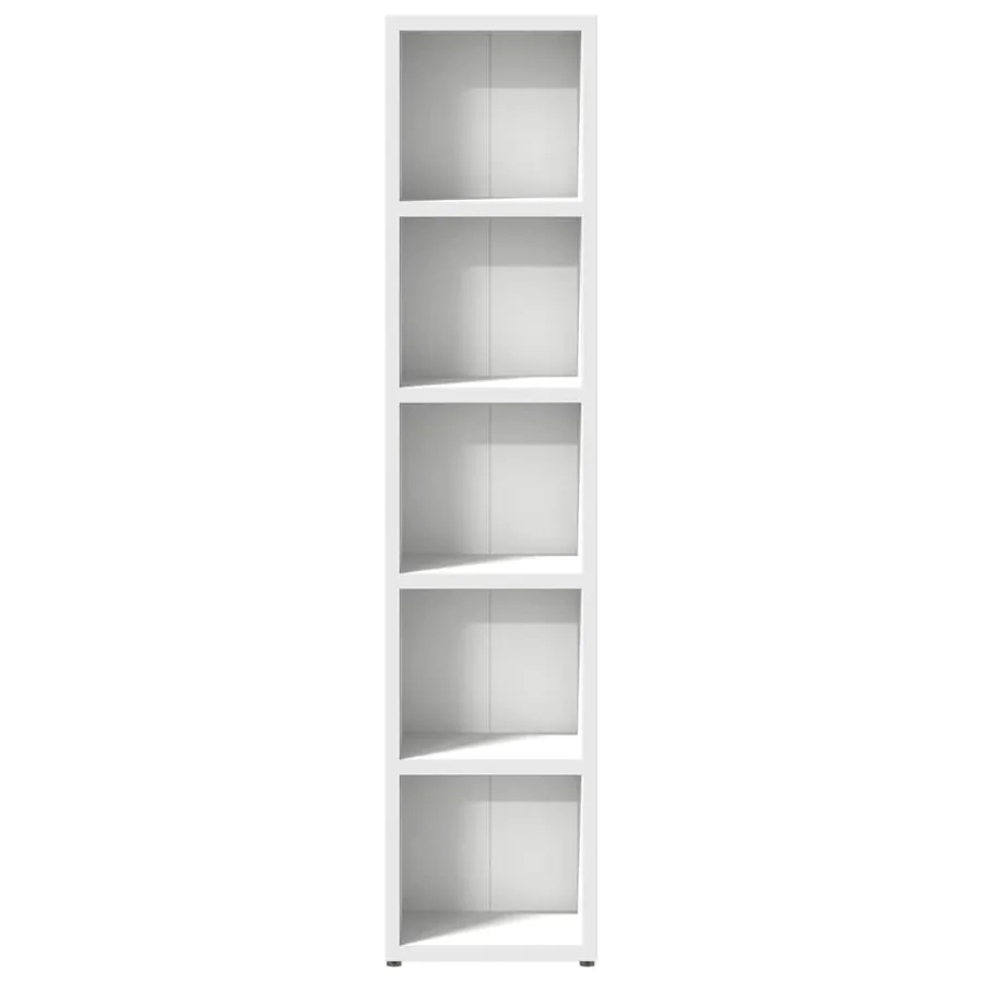Armoires à CD 2 pcs Blanc 21x16x93,5 cm Aggloméré - 6