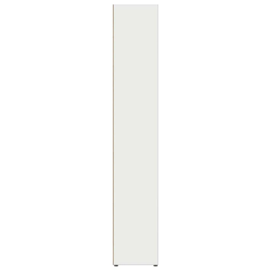 Armoires à CD 2 pcs Blanc 21x16x93,5 cm Aggloméré - 7