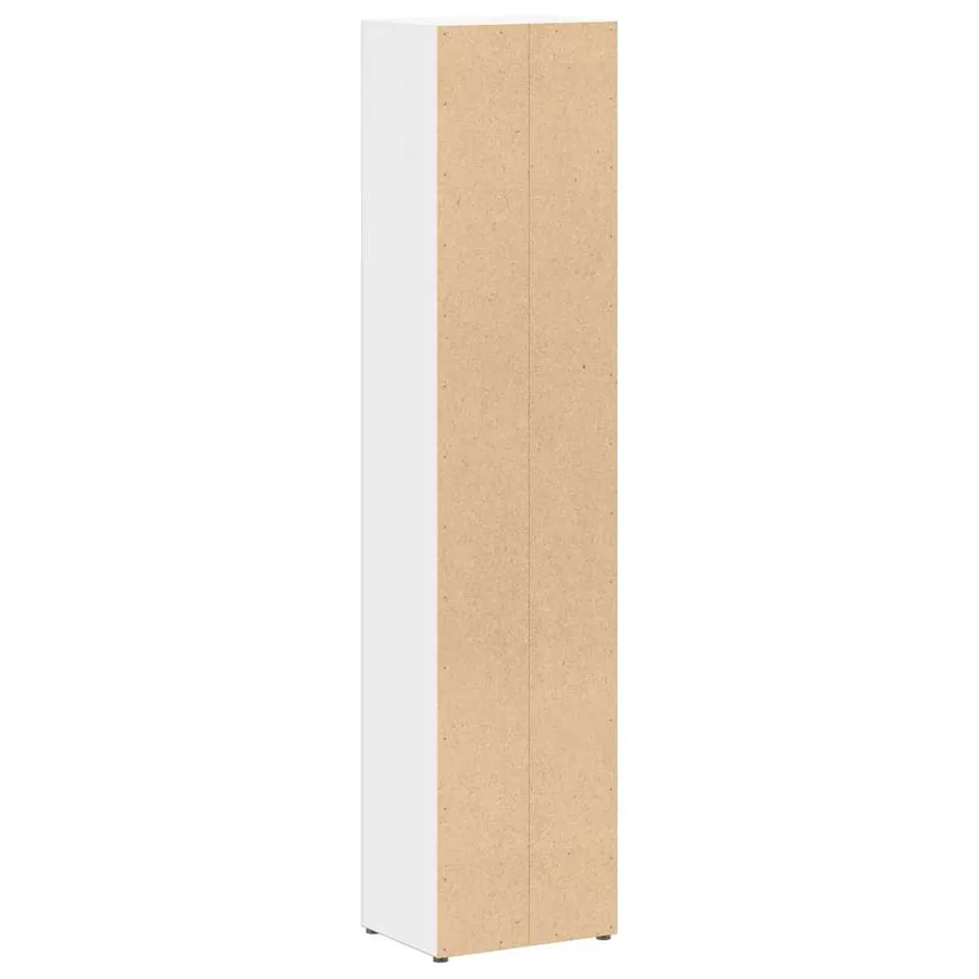 Armoires à CD 2 pcs Blanc 21x16x93,5 cm Aggloméré - 8