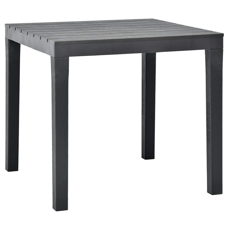 Table de jardin avec 2 bancs Plastique Anthracite - 3