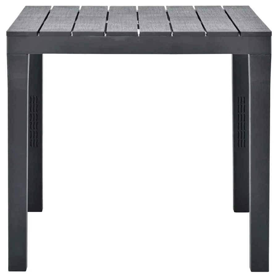 Table de jardin avec 2 bancs Plastique Anthracite - 5