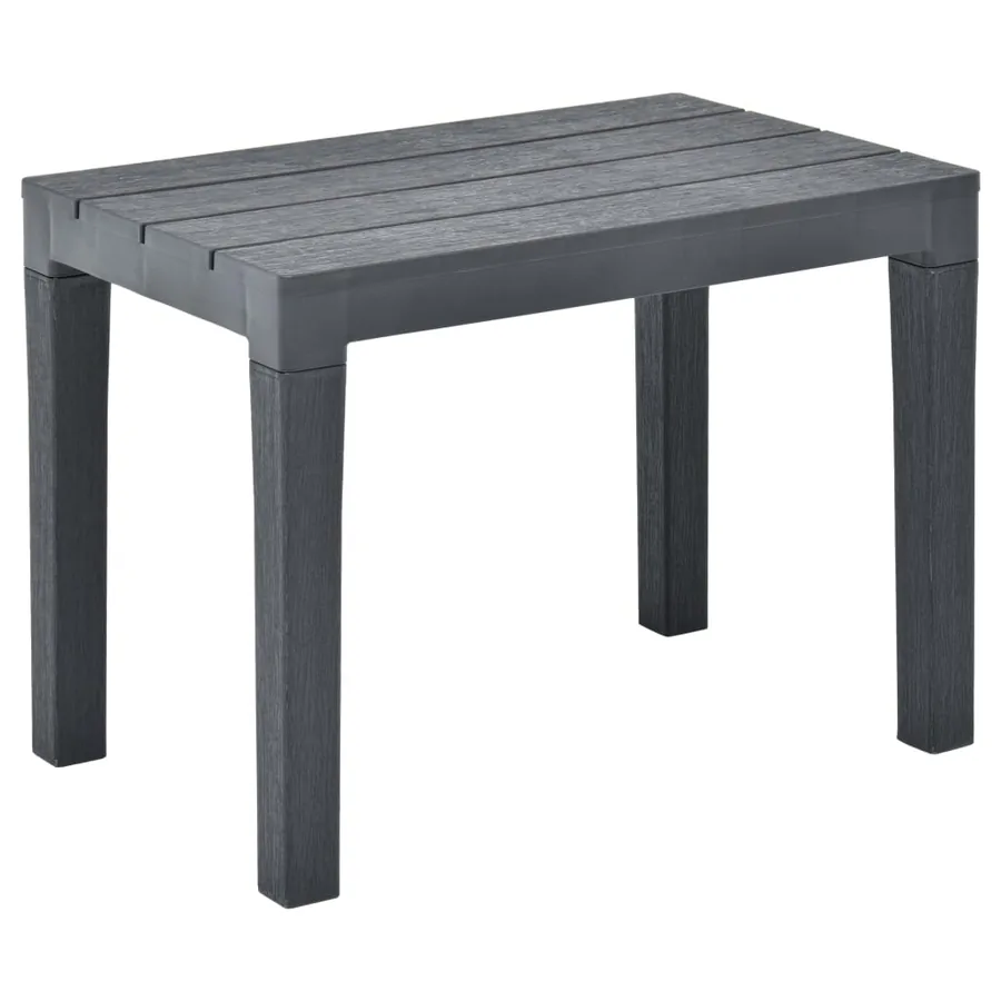 Table de jardin avec 2 bancs Plastique Anthracite - 6