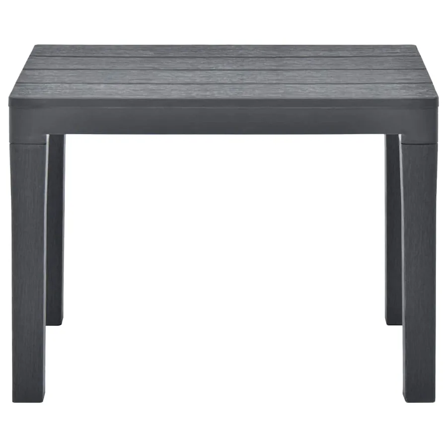 Table de jardin avec 2 bancs Plastique Anthracite - 7
