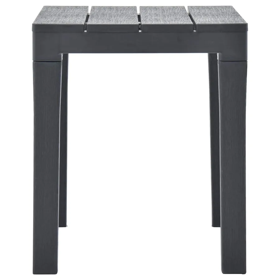Table de jardin avec 2 bancs Plastique Anthracite - 8