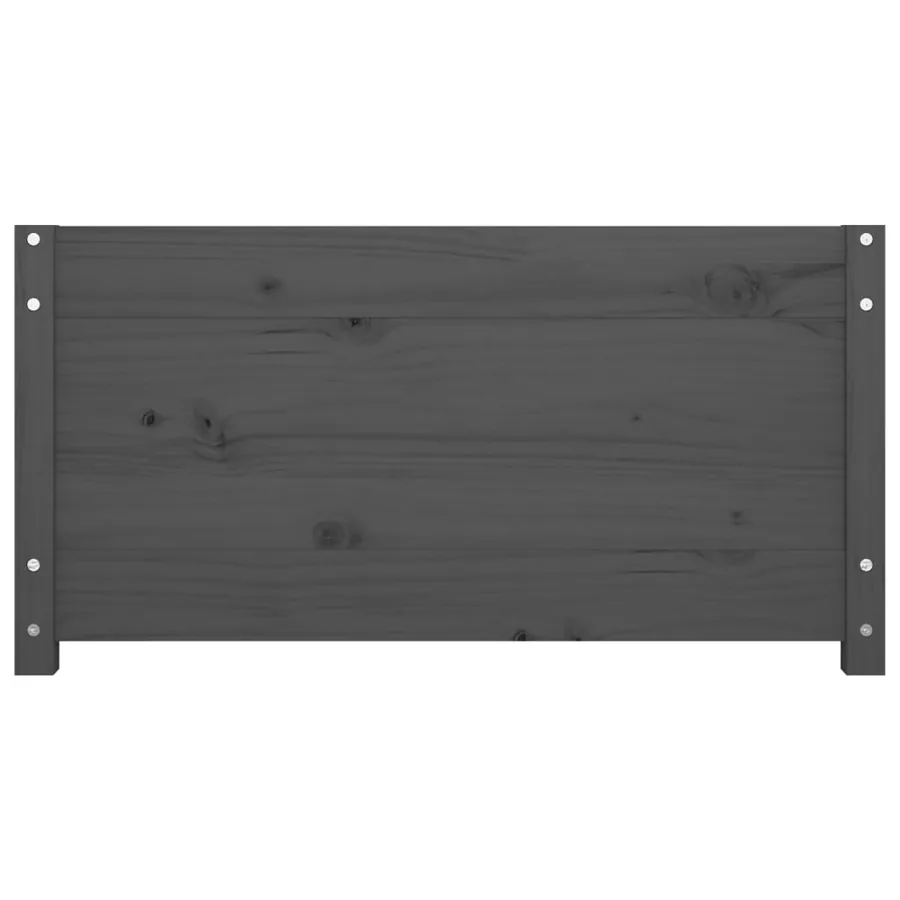 Lit de jour sans matelas gris 90x200 cm bois de pin massif - 9