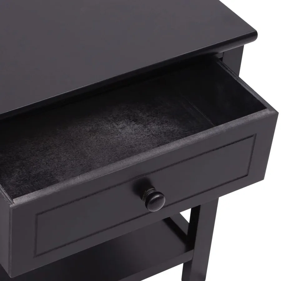 Table de chevet Bois Noir - 5