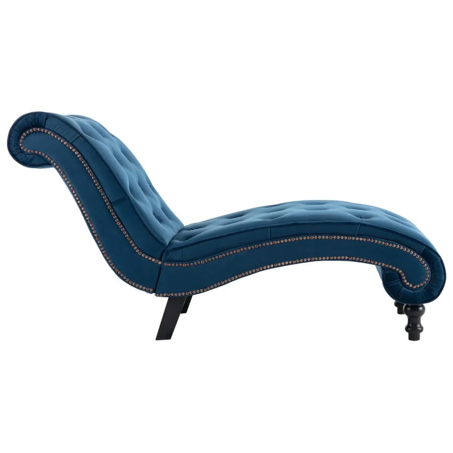 Chaise longue Bleu Velours - 4