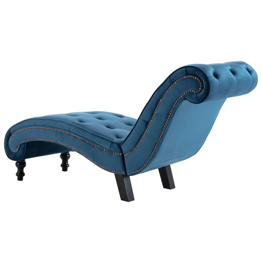 Chaise longue Bleu Velours - 5