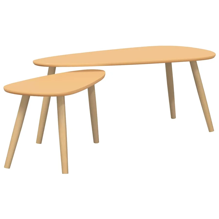 Ensemble de tables basses 2 pcs Bois de pin massif Marron - 2