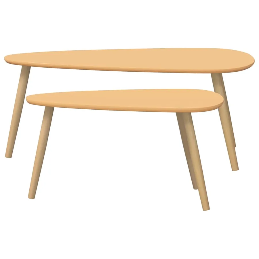 Ensemble de tables basses 2 pcs Bois de pin massif Marron - 5