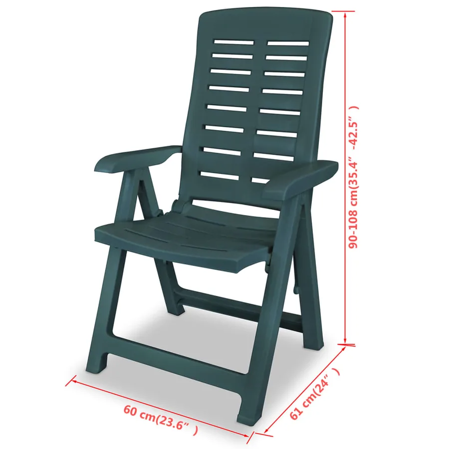 Ensemble de bistro 3 pcs Plastique Vert - 11