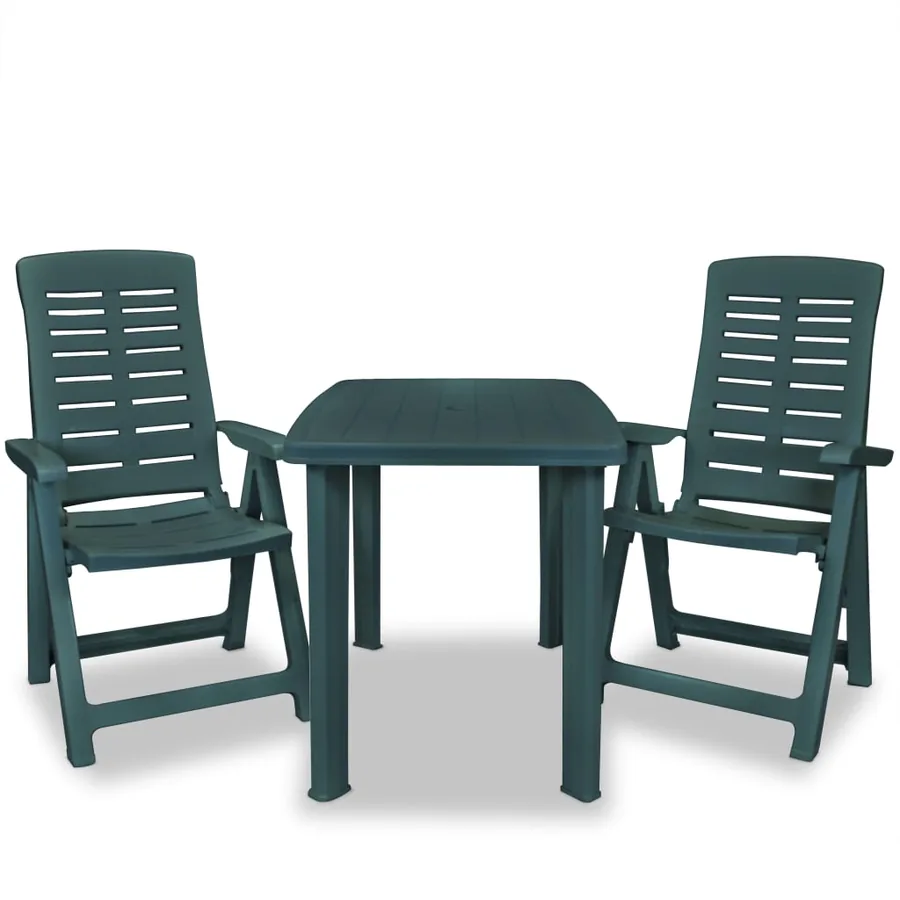Ensemble de bistro 3 pcs Plastique Vert - 2