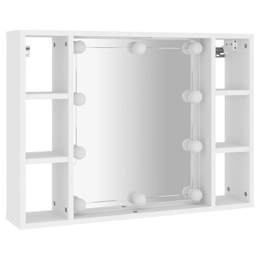 Armoire à miroir avec LED Blanc 76x15x55 cm - 3