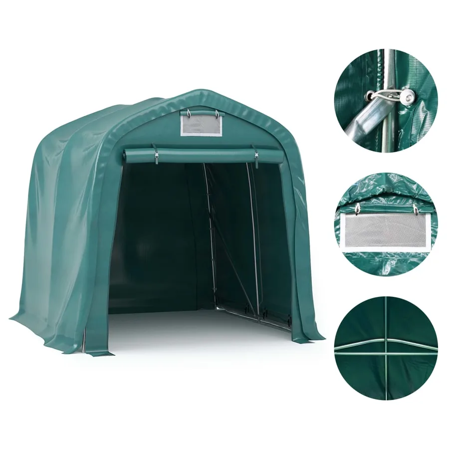 Tente de garage PVC 2,4x2,4 m Vert - 5