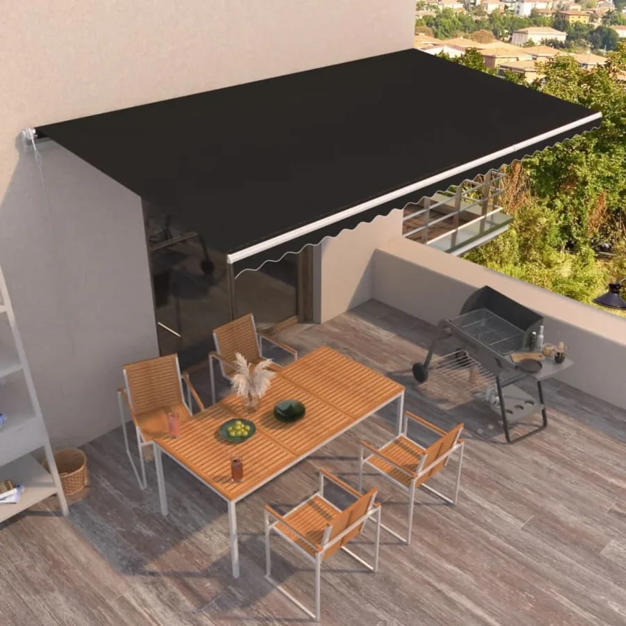 Auvent rétractable automatique 600x350 cm Anthracite