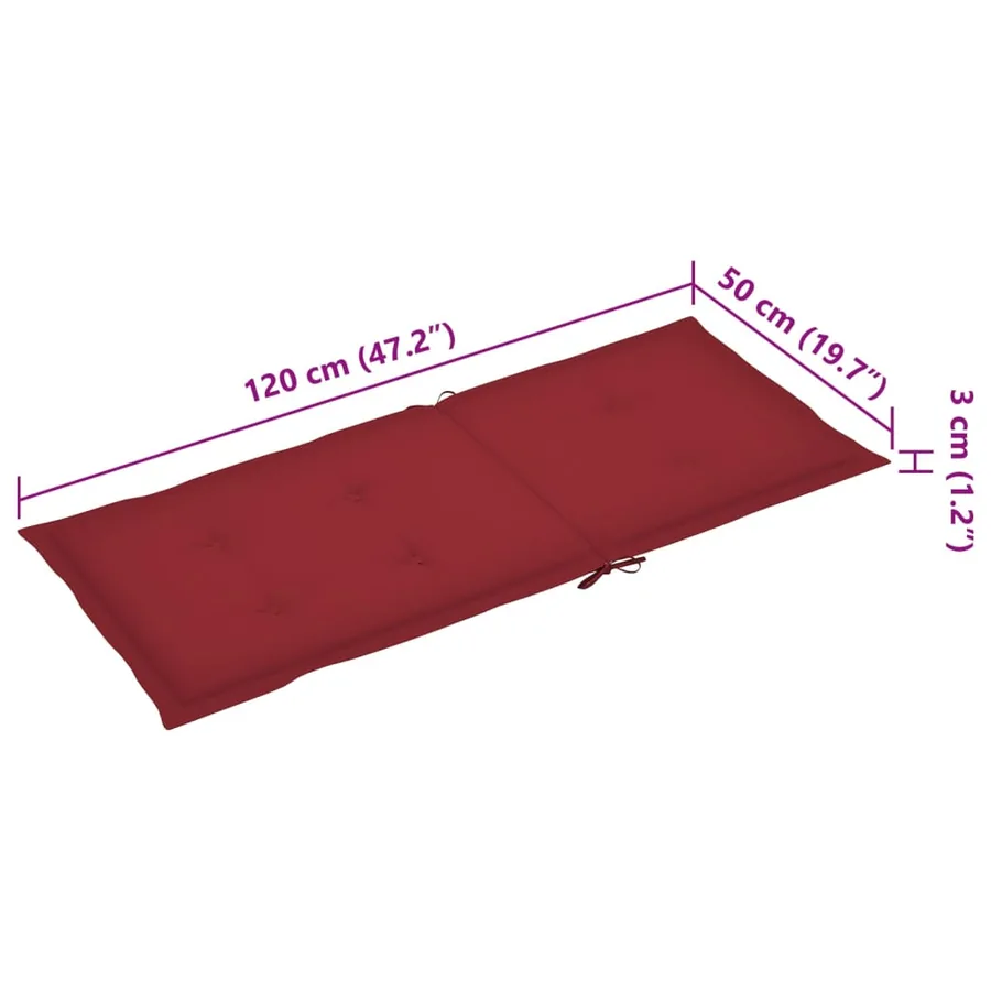 Chaises inclinables de jardin lot de 4 et coussins Bois acacia - 11