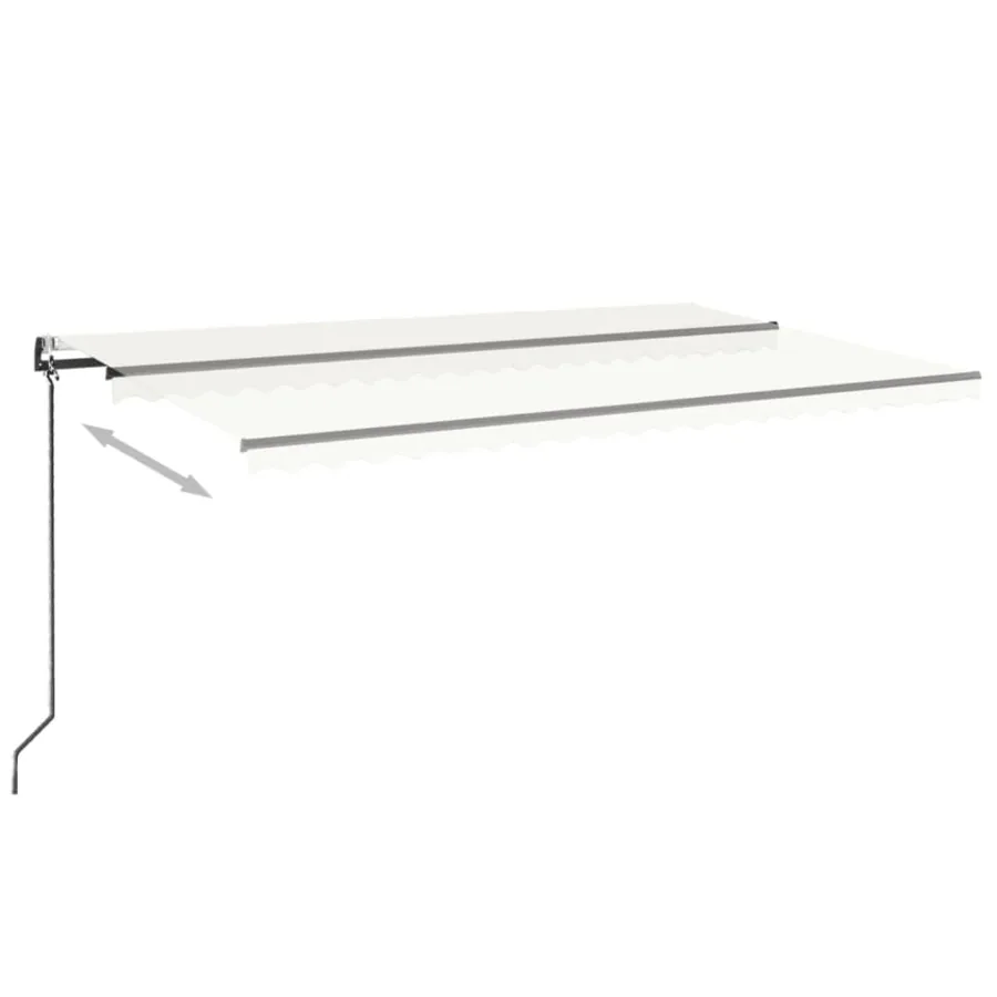 Auvent rétractable automatique 500x300 cm Crème - 3
