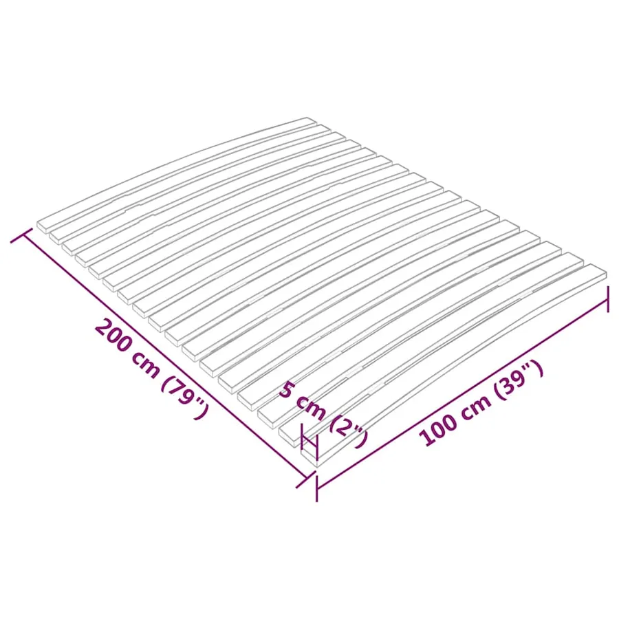 Latte de rechange pour sommier avec 17 lattes 100 x 200 cm - 7