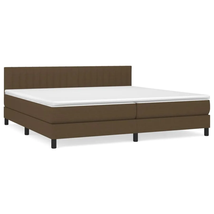 Sommier à lattes de lit avec matelas Marron foncé 200x200 cm - 2