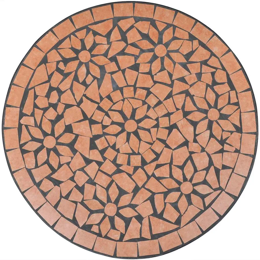 Ensemble de bistro 3 pcs Carreaux céramiques Terre cuite - 4