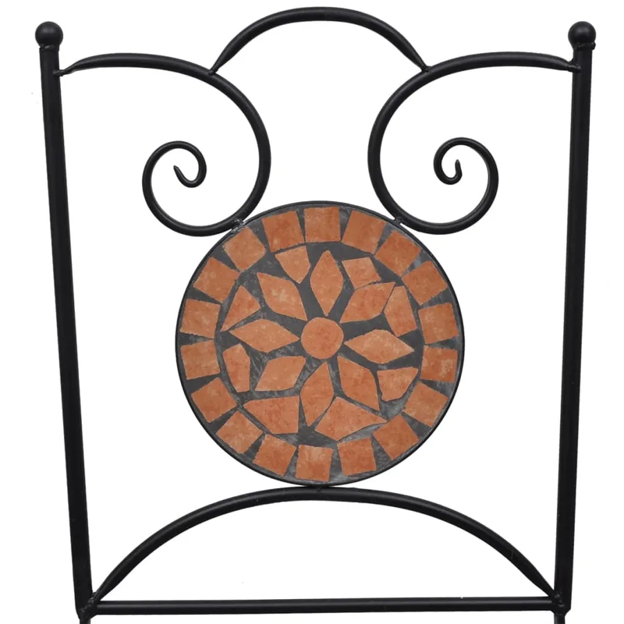 Ensemble de bistro 3 pcs Carreaux céramiques Terre cuite - 8