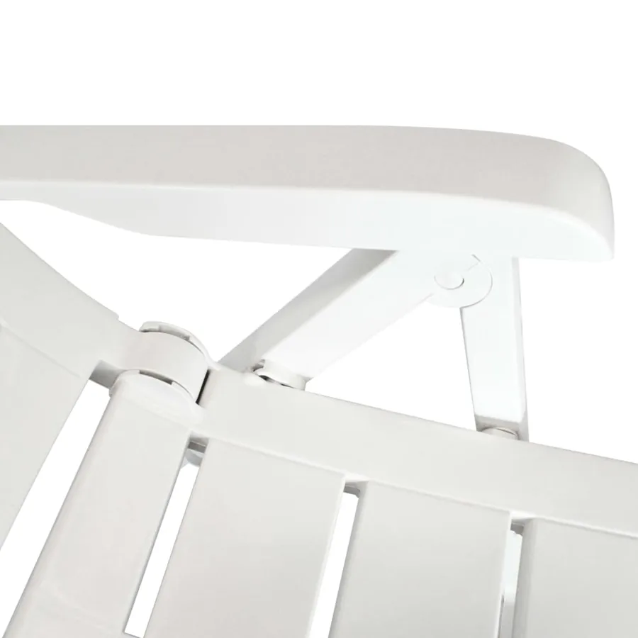 Chaises inclinables de jardin lot de 4 Plastique Blanc - 7