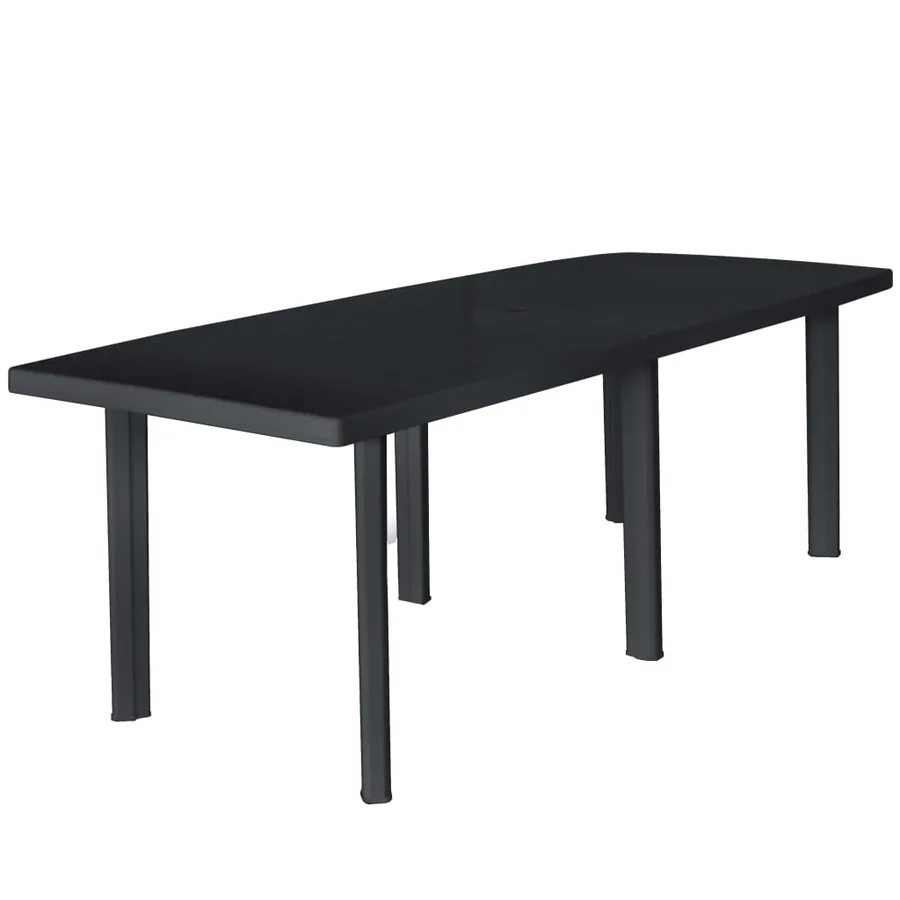 Ensemble à manger d'extérieur 11 pcs Plastique Anthracite - 10