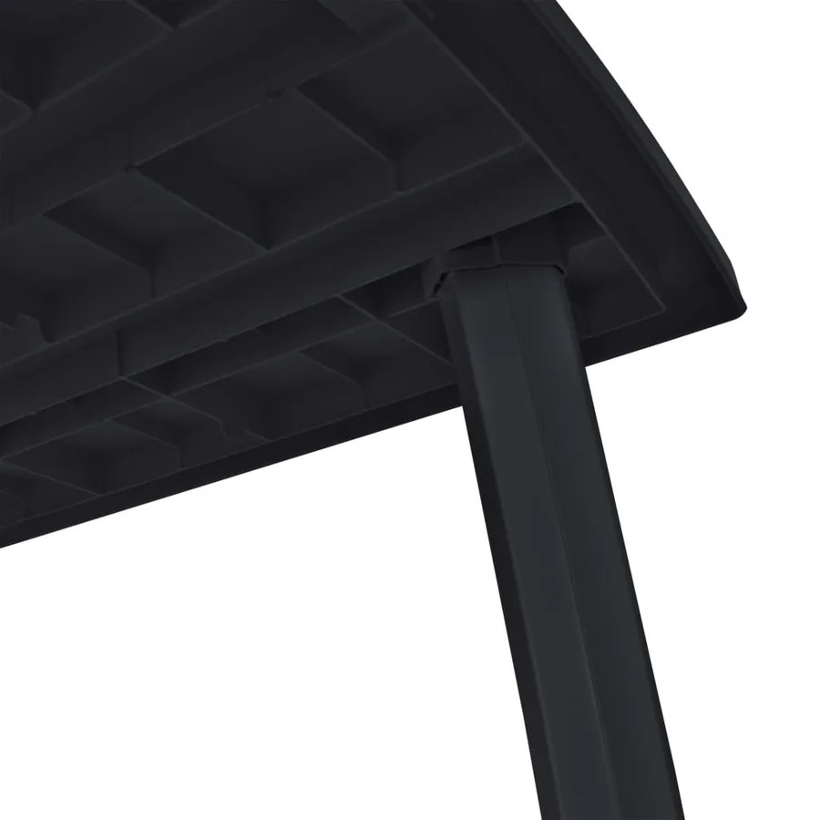 Ensemble à manger d'extérieur 11 pcs Plastique Anthracite - 12
