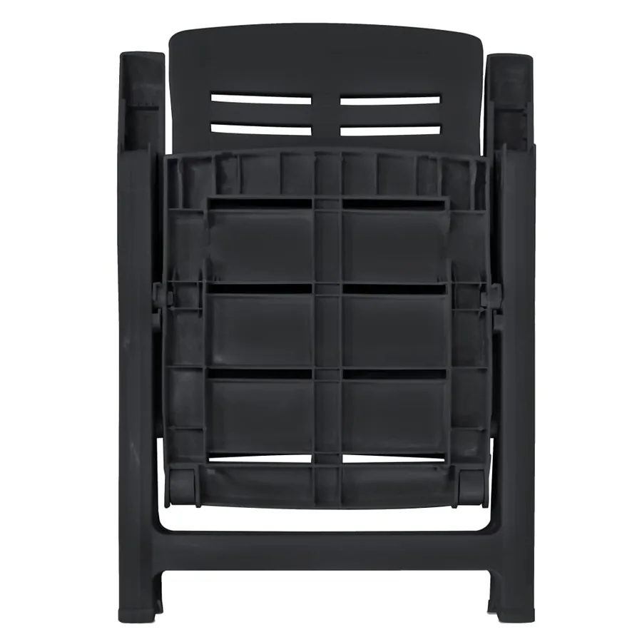 Ensemble à manger d'extérieur 11 pcs Plastique Anthracite - 7