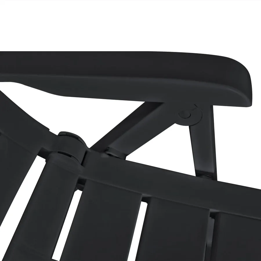 Ensemble à manger d'extérieur 11 pcs Plastique Anthracite - 8