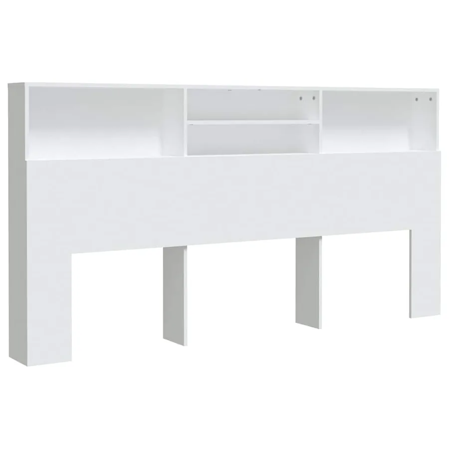 Armoire de tête de lit Blanc 200x19x103,5 cm - 2
