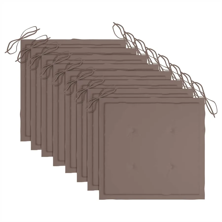 Chaises de jardin avec coussins lot de 8 Bois d'acacia solide - 5