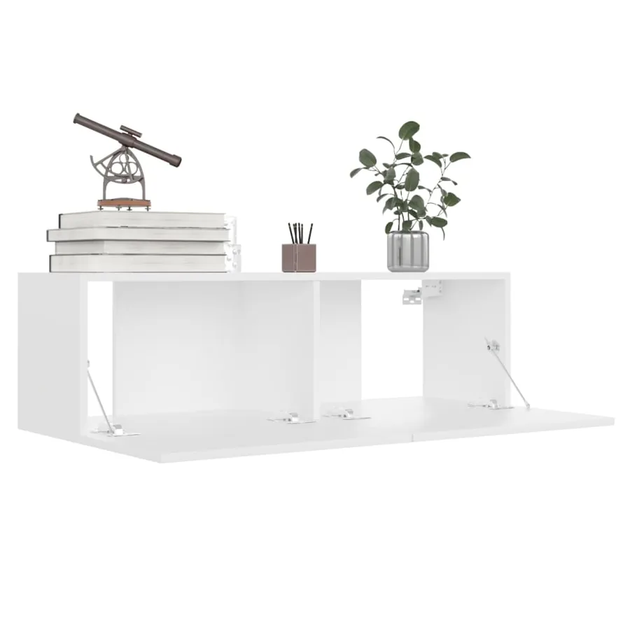 Meubles TV 4 pcs Blanc 100x30x30 cm Bois d'ingénierie - 4