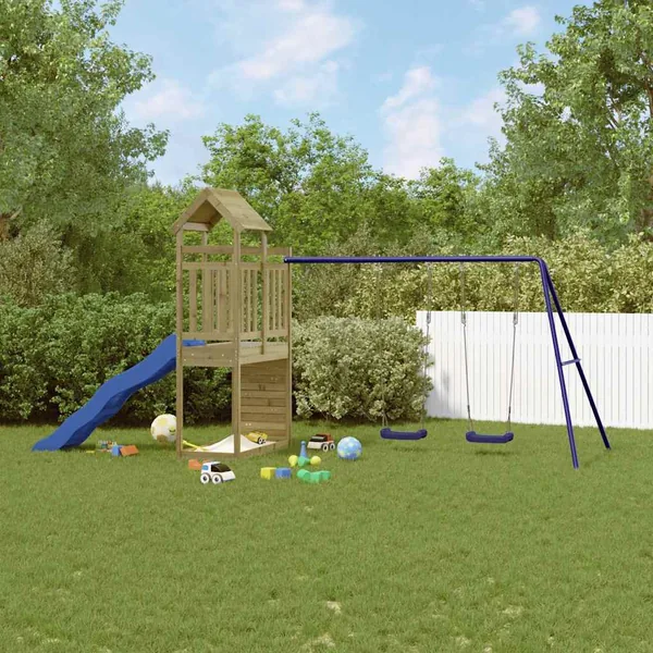 Aire de jeux d'extérieur bois de pin imprégné