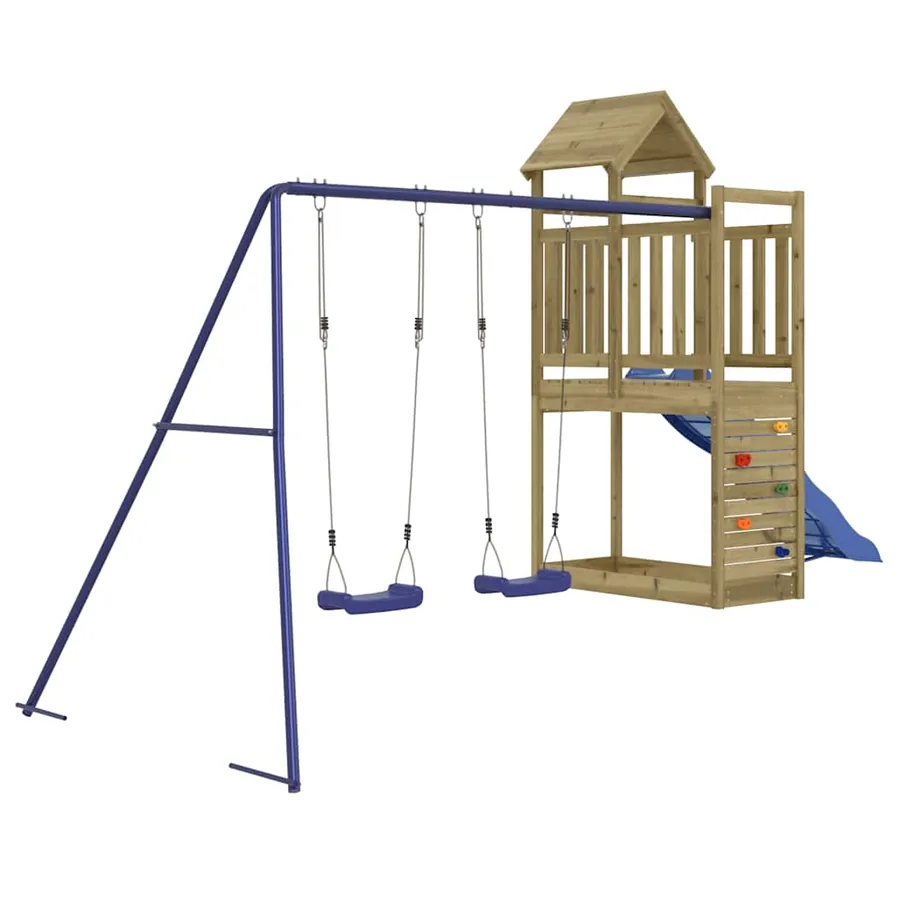 Aire de jeux d'extérieur bois de pin imprégné - 3