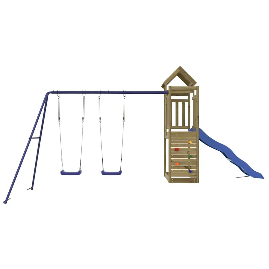 Aire de jeux d'extérieur bois de pin imprégné - 4