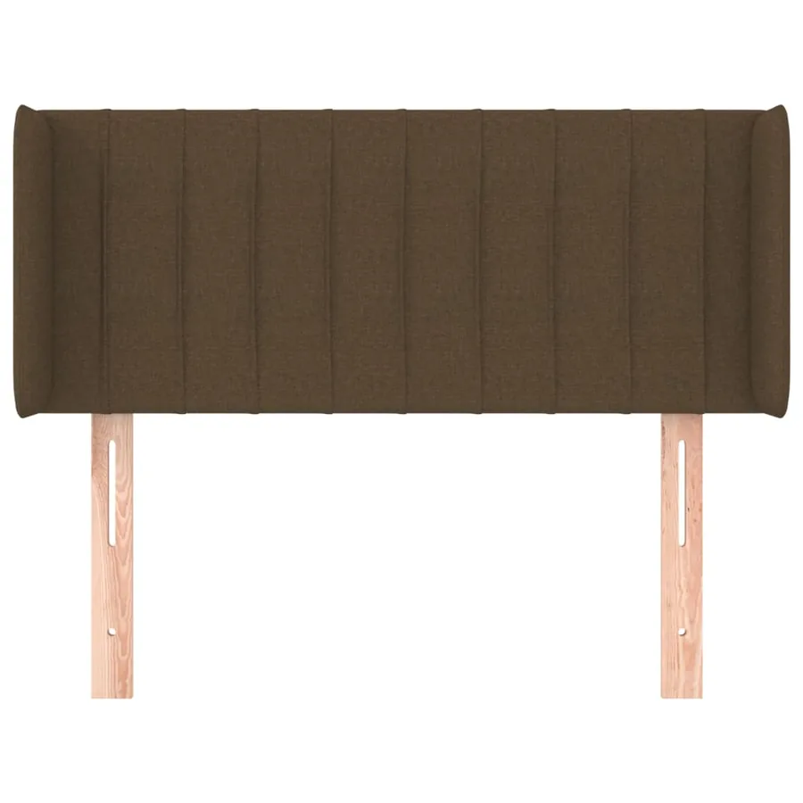 Tête de lit avec oreilles Marron Foncé 93x16x78/88 cm Tissu - 3
