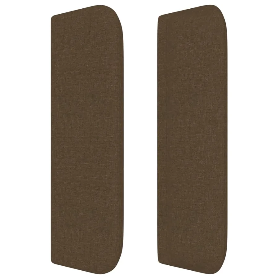 Tête de lit avec oreilles Marron Foncé 93x16x78/88 cm Tissu - 4